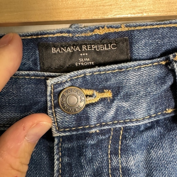 Banana Republic Factory Men's Slim Denim Blue Jeans Size 34 x 30 (Check Actual) - Picture 3 of 12